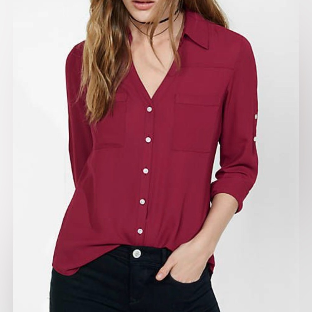 ✨ CLEAR OUT SALE ✨ Express Original Fit Convertible Sleeve Portofino Shirt